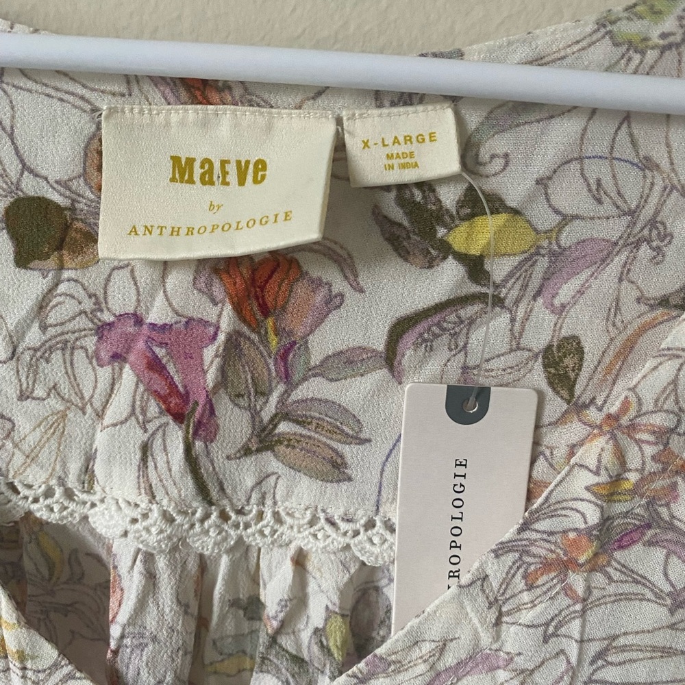 Anthropologie Maeve Pernille Floral Blouse NWT - Picture 9 of 10